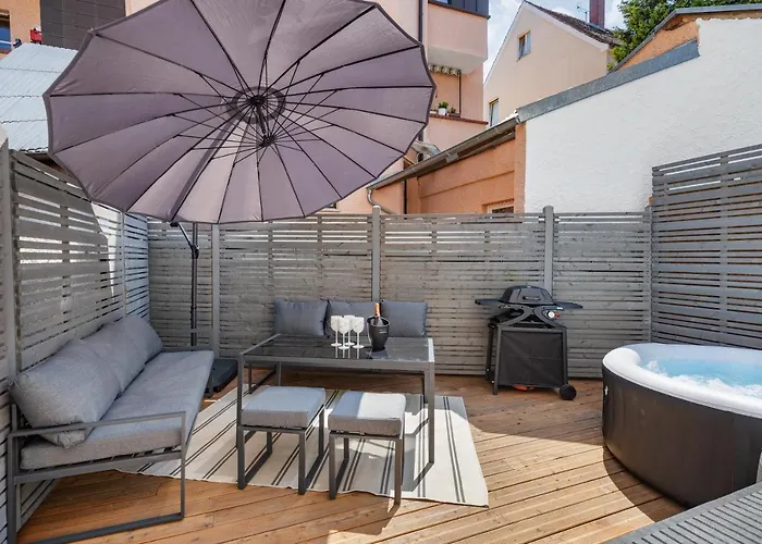 Terrace With 5 Rooms, Whirlpool And Bbq * Augsburg